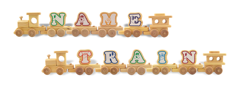 NameTrain Handcrafted USA Made Wooden Toys I Doodletown Toys